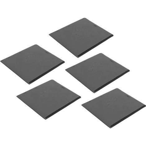 Lot de 5 cadres photo magnétiques réutilisables pour réfrigérateur, avec pochettes pour photos SQ, pour la maison, l'école ou le bureau (noir). (1/5)