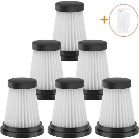 Lot de 6 filtres HEPA de rechange pour aspirateur sans fil pour Moosoo K12 K12 Pro K13, pour Genius Invictus One 1.0 X7 / 2.0, pour Foxnovo 13KPA accessoires de filtre pour aspirateur à main (1/5)