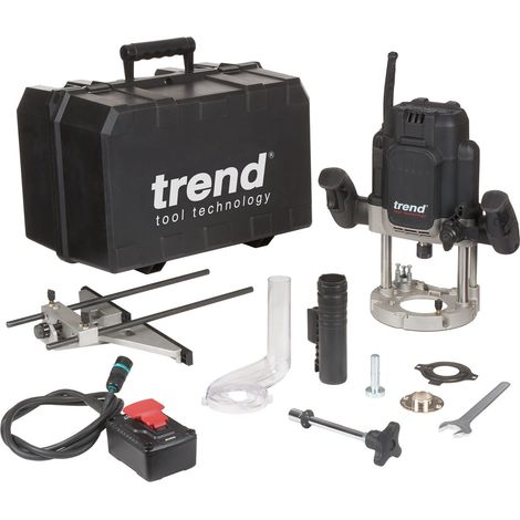 Trend T14EK 2300W Variable Speed Router 80mm Plunge Depth Table Compatible 240V (1/5)
