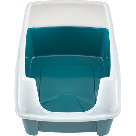 Iris Ohyama Katzenklo offen, bis 7 kg, 2er-Satz, Blau, ohne Deckel,  Katzentoilette, hoher abnehmbarer Rand, Fr groe Katzen, Ktzchen,  Toilet, xxl Toilette, BPA-frei, Cat Litter Box, CLH-12