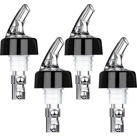 Lot de 4 becs verseurs de bouteilles de 30ml Doseur de bouteille Distributeur de bouteilles Distributeur de bar Pour Spouts Shot (1/5)