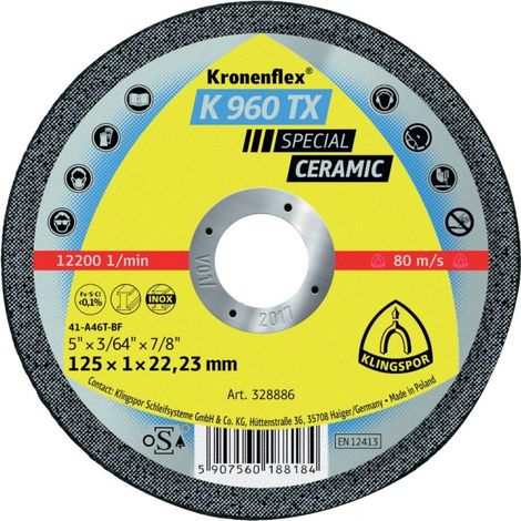 Disco Di Taglio Di Ceramica 960 K Tx 115 X 1 Mm Klingspor