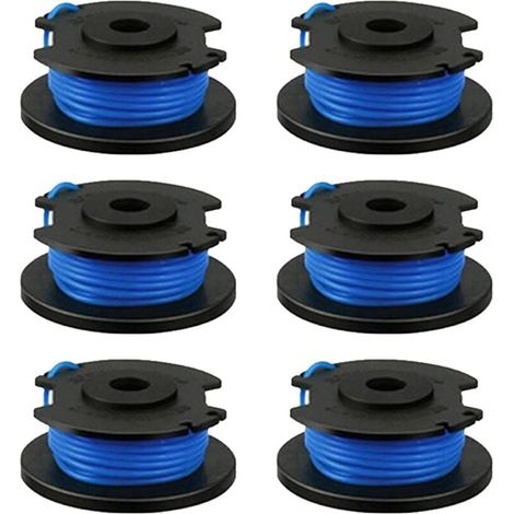 Bobine de câble de rechange pour Ryobi One+ AC14RL3A. Olt1832 Rac124. 1.6 mm. pour tondeuses à gazon Ryobi 18 V. 24 V. 40 V. 3.4 m (6 pièces) (1/4)