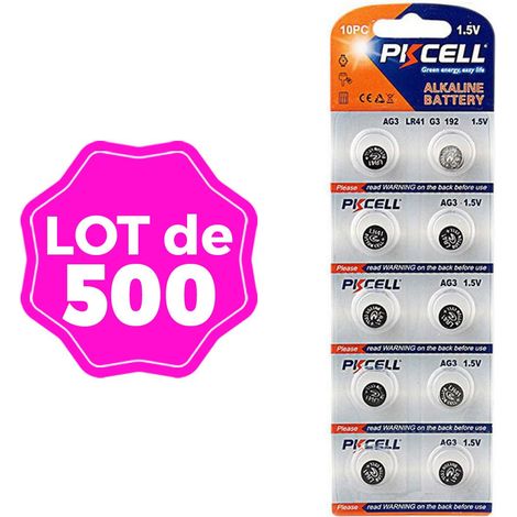 500 Piles Bouton AG3 Super Alcaline 1.5V Kodak (1/3)