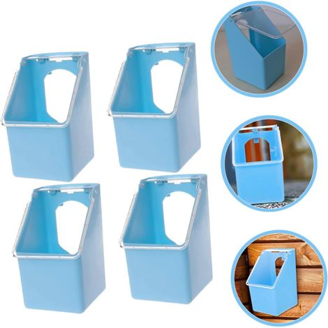 Lot de 24 abreuvoirs pour oiseaux – Plastique – Bleu – Pour cages – Accessoires pour pigeons, cailles et volailles (1/5)