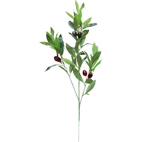 Künstlicher Olivenzweig, 58 cm (22,8 Zoll), künstliche Olivenblätter, Zweig für Vasendekoration, Tischdekoration für Hochzeiten (1/3)