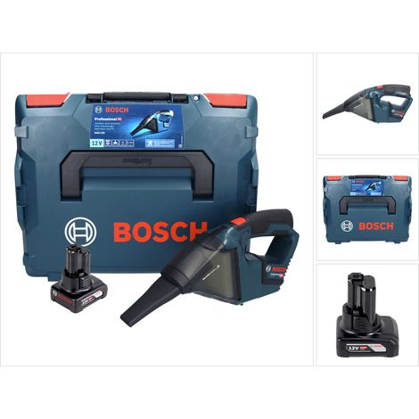 Bosch GAS 12V Aspiratore professionale a batteria 12 V 0,35 l + 1x batteria ricaricabile 6,0 Ah + L-Boxx - senza caricabatterie