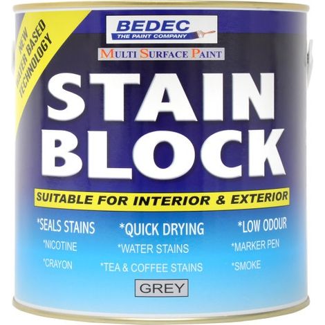 Bedec Stain Block Paint - Translucent Grey - 750ml