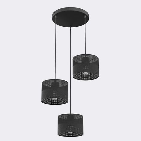 Lampada a sospensione Karbon in acciaio nero opaco