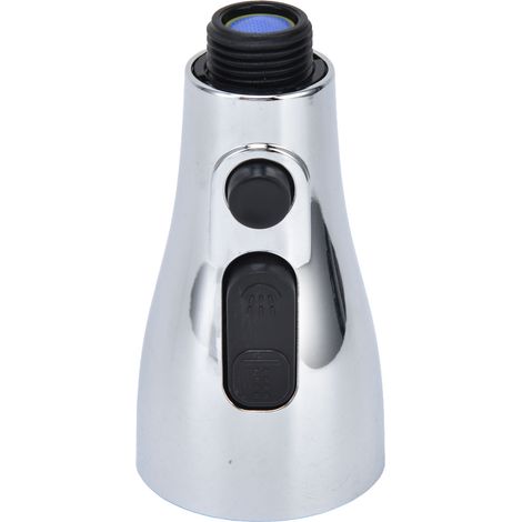 Küchenbrausekopf mit 3 Funktionen, G1/2, gebürstetes Silber, ausziehbare Brausedüse für Spülbecken (1/5)