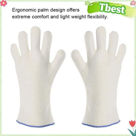 Tbest gants haute température Gants de protection résistants au feu, isolants thermiques industriels à 300 degrés bijoux outils (1/5)