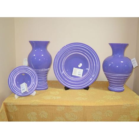 Vaso Decorativo per interno in vetro Colore Glicine lory (1/2)