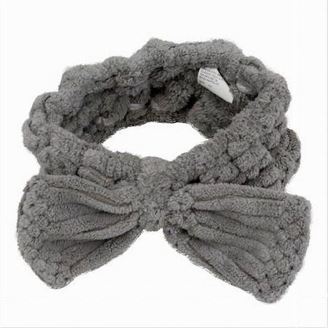 Serviette De Douche Shampoing Cheveux Serviette De Maquillage Noeud Gris 79623