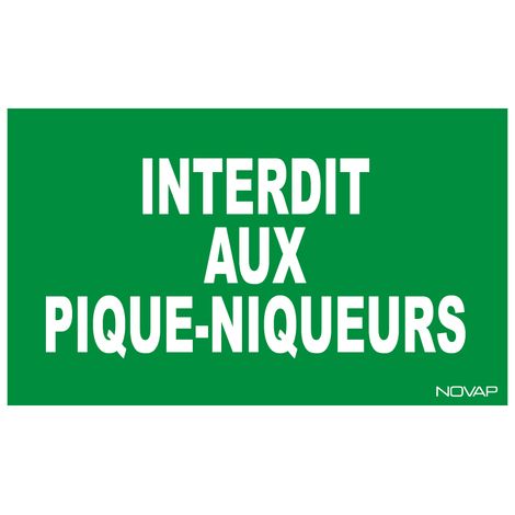 Panneau Interdit aux pique niqueurs - Rigide 330x200mm - 4160368