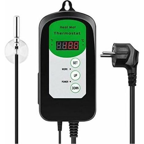Digitaler Heizmatten-Thermostatregler für Samenkeimung, Reptilien und Brauen, 20–42 °C (1/4)