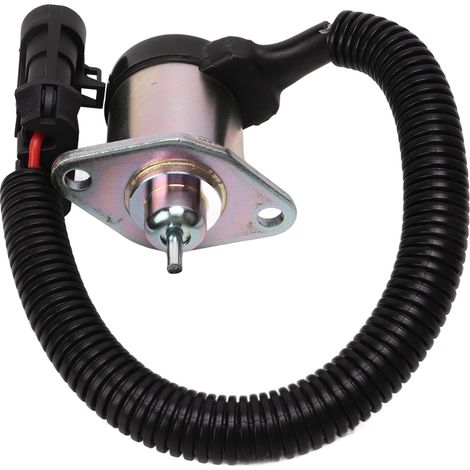 Électrovanne d’arrêt carburant 1G577 60011 12V 3 broches, dispositif d’arrêt moteur compatible Bobcat S220 S250 S300 S330 chargeuse compacte (1/5)