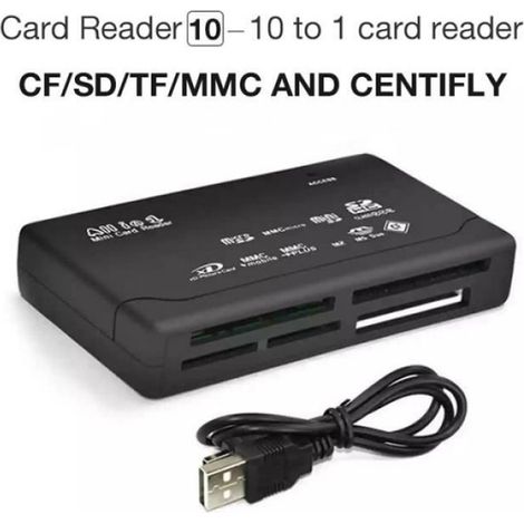 Lecteur De Carte - 6 En 1 SD Micro SD TF Type-C - Pour Transfert De Données Photo Vidéo - 1 Pièce (1/4)