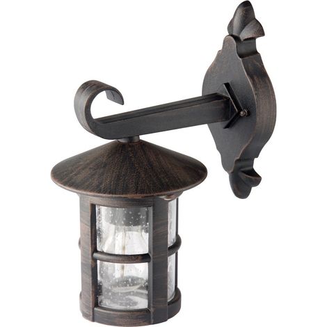 BRILLIANT lampe Jordy applique murale d'extérieur suspendue noir-brun rouille / essuyé 1x A60, E27, 60W, adapté aux lampes standard (non incluses) Échelle A ++ à E Classe de protection IP: (1/3)
