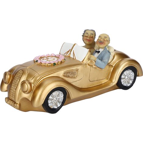 Tirelire décorative, à la fois créative et pratique, pour l'anniversaire de mariage des parents - un objet décoratif en résine pour grand-mère et grand-père.