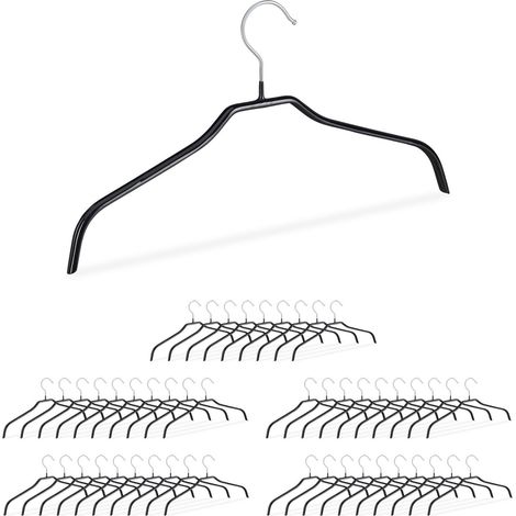 Non slip coat hanger set black