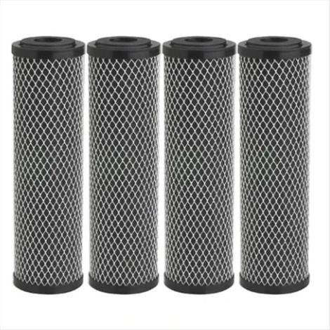 4er-Pack Standard-Aktivkohlefilter (10 Zoll) zur Entfernung von Ablagerungen, Geschmacks- und Geruchsneutralisierung im Haushalt (1/5)
