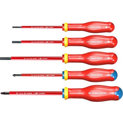 FACOM Set di 5 cacciaviti Protwist isolati 1000V ATD.J5VE