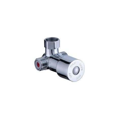 Lntyq Thermostatarmaturen, G1/2"-Wasserhahn, Mischventil für Warm- und Kaltwasser, thermostatische Mischbatterie mit Temperaturregelung, Duscharmaturen (1/5)