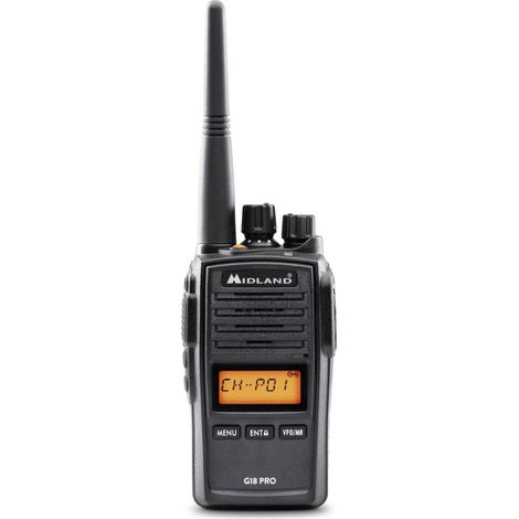 Talkie walkie MIDLAND G18 Pro - Avec batterie, chargeur, et clip ceinture - C1145.02