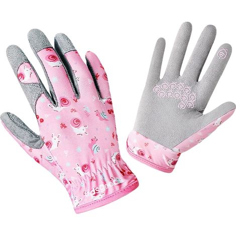 Une paire de gants de jardinage pour enfants, respirants, résistants à la perforation et durables, adaptés aux activités telles que le bêchage, la plantation et la taille. Taille M (convient aux enfan