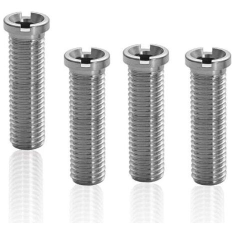 Vis pour panier d'évier, lot de 4, pour bondes d'évier de cuisine, 45 mm, acier inoxydable, pour bouchons de vidange (1/4)