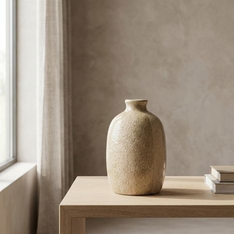 Contemporary Striped Glazed Display Vase (1/2)