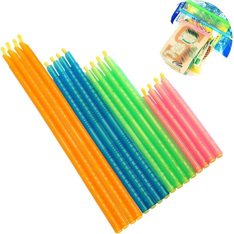 16 Pieces Reusable Food Bag Clips Food Clips Clips Food Bag Bag Closure Bag in 4 Sizes Reusable for Storing Snacks, Coffee and Cereal in the Kitchen (1/5)