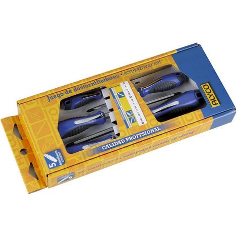 Set 5 tournevis p/phillips boîte carton ALYCO 119058