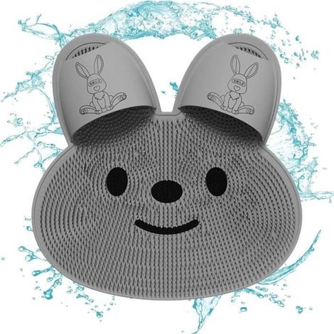 Lave-Pieds et Dos, pour Douche,Tapis de Massage pour Dos en Forme de Lapin, Tapis de Massage des Pieds Tapis antidérapant (1/4)