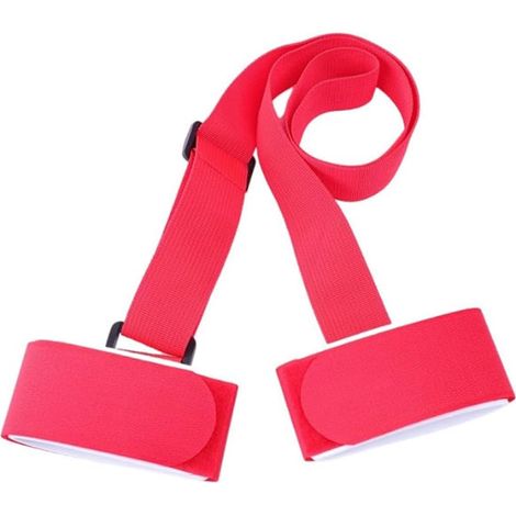 Sangle Porte Ski Réglable et Pliable, Sangle de Transport de Ski en Nylon Durable avec Coussinets de Protection, Ceinture de Portage Main/Épaule pour Randonnées aux Sports d'Hiver (1/5)