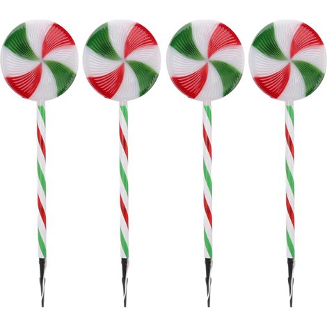 Lollipop-Solarleuchten IP65, wasserdicht, 8 Beleuchtungsmodi, 1 von 4, dekorative LED-Weihnachtsbeleuchtung für Gartenwege (1/5)