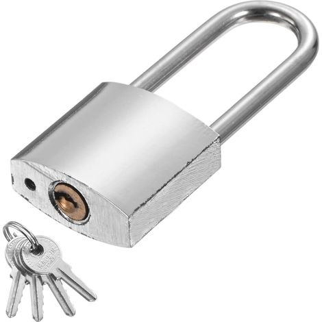 15/16 Pouce (24mm) Cadenas Renforcé, 1Pc Cadenas Sécurité En Acier Allié Avec 4 Clés Pour Porte Entrepôt Conteneur D'transport Porte De Stockage Fenêtre (H:60mm) (1/5)