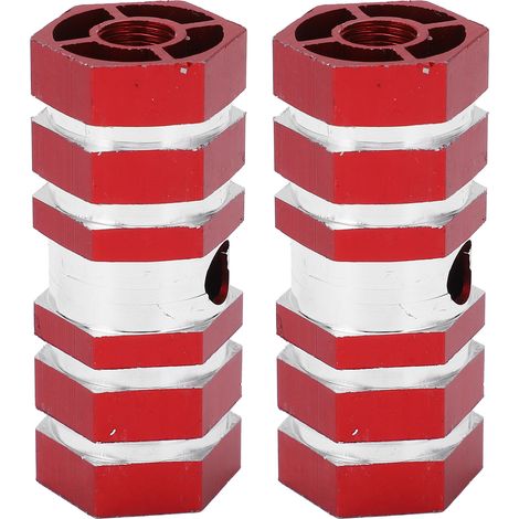 2 pièces repose-pieds vélo robustes antidérapants accessoires VTT rouge (1/5)