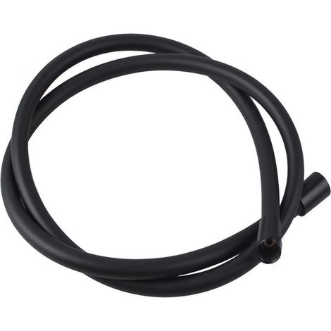 Matt Black Smooth Shower Hose 1.5m Pipe PVC Double Interlock - Fits Triton Mira