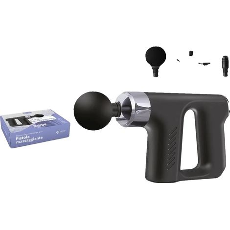 Mini-Massagegerät, Tiefengewebelinderung, 4 austauschbare Massageköpfe, W1801 (1/2)