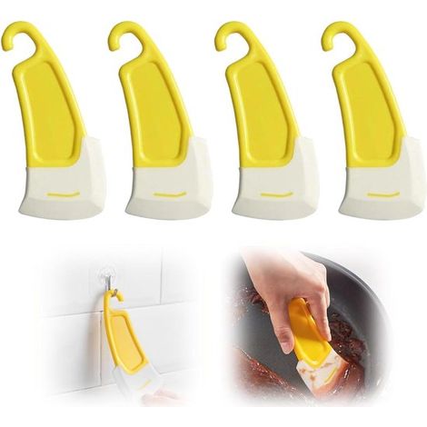 Set di raschietti per impasto in silicone - Utensili da cucina per raschiare l'impasto di torte alla crema - Set da 4 pezzi (1/2)