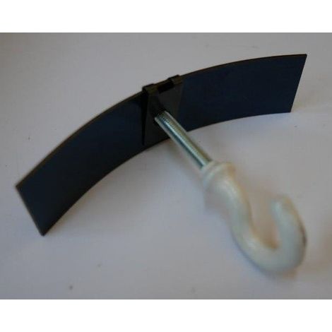 Système d'accrochage ressort PAC Ø 100mm piton M5 lame ressort rilsanisé blanc longueur 40mm Sib Adr