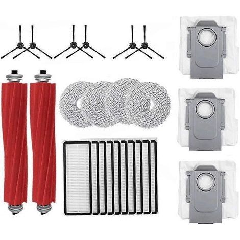 Accessoires compatibles avec les aspirateurs robots Roborock Qrevo Plus / Qrevo S / Qrevo MaxV : lingettes de nettoyage, filtre HEPA et ensemble de brosses latérales principales (1/5)