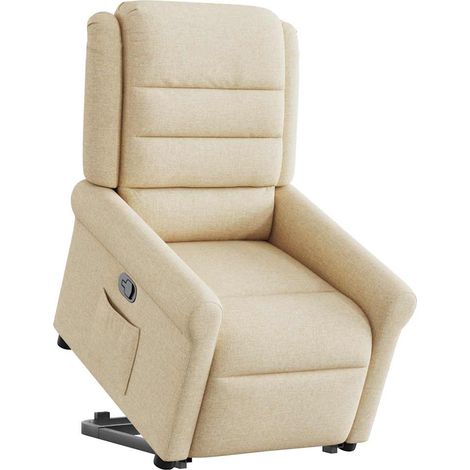 Maison Exclusive - Sillón reclinable elevable de tela color crema (1/5)