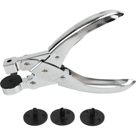 Handlocher aus silberfarbener Zinklegierung, 8-mm-Lochstanzer für Büro und Zuhause