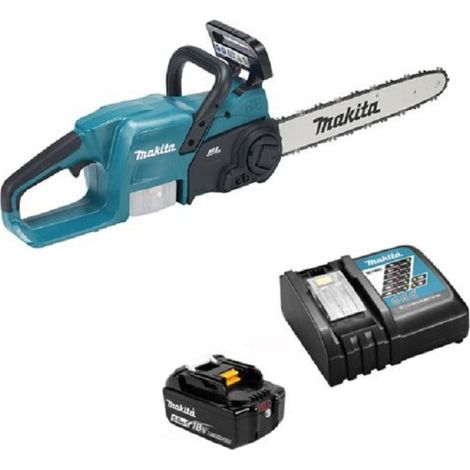 Akku-Kettensäge Makita DUC407RTX3 18V 40cm mit 5.0Ah Akku, bürstenlosem Motor und elektrischer Bremse für präzise und sichere Schnitte (1/2)