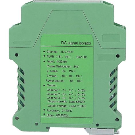 Stromsignal-Isolator-Transmitter 1 Eingang 3 Ausgänge DC-Signalaufbereiter Strom-Spannungs-Transmitter für