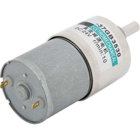 Moteur à engrenages CC 24V permanent 200tr/min XD37GB3530 avec support régulateur, mini motoréducteur basse vitesse, 1 pièce (1/5)