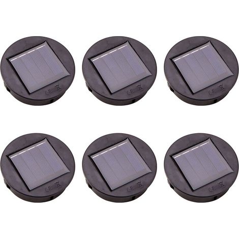 Scatola luminosa LED rotonda di ricambio alimentata a energia solare Smart Garden da 6 pezzi, scatola batteria solare, celle solari, caricabatterie agli ioni di litio (1/4)