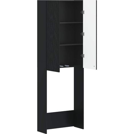 Maison Exclusive - Mobile Bagno DELFT Nero 66 x 25,5 x 190 cm Legno ingegnerizzato (1/5)